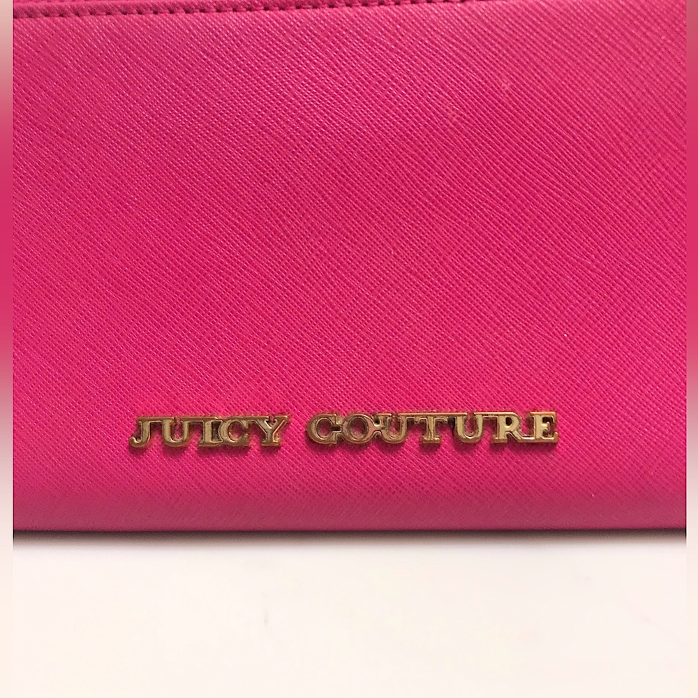 🆕🔥JUICY COUTURE REAL LEATHER&SUPER CHIC&TRENDY PRETTY PINK&GOLD HARDWARE NWOT - Picture 2 of 15